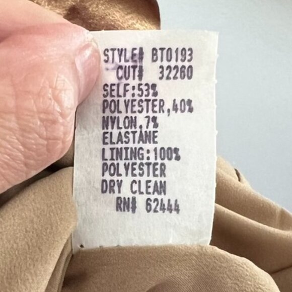 Gold Nicole Miller Bodycon Cocktail Dress sz 2 - Picture 4 of 5